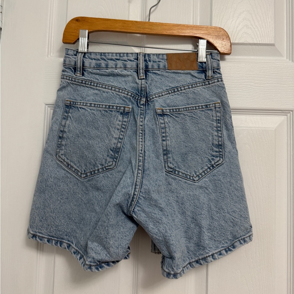 Zara Light Blue Denim Shorts - Picture 2 of 3